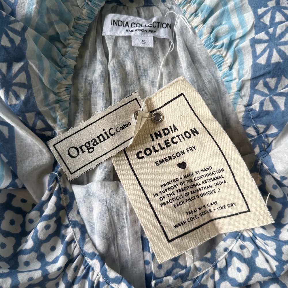 NWT Emerson Fry India Collection Tasha maxi Dress 100% cotton size small - Picture 13 of 15